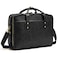 Bosidu Leather Briefcase for Men 156 Inch Business Laptop Bag Water Resistant Vintage Messenger Bag Black