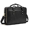 Bosidu Leather Briefcase for Men 156 Inch Business Laptop Bag Water Resistant Vintage Messenger Bag Black