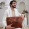 Time Resistance Leather Briefcase Italian Handmade Leather Laptop Bag Work Bag for Men and Women Computer Briefcase