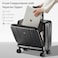 Kaleenie 16 Inch Carry On Luggage with 2 Compartments for 14 15 Laptop 161481712 Rolling Briefcase Lightweight Hardshell ABSPC Suitcase with Spinner Silent Wheels for Business Trip Black