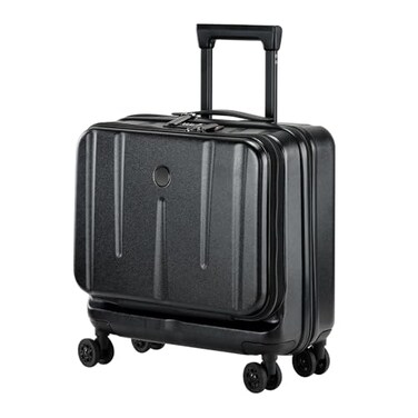 Kaleenie 16 Inch Carry On Luggage with 2 Compartments for 14 15 Laptop 161481712 Rolling Briefcase Lightweight Hardshell ABSPC Suitcase with Spinner Silent Wheels for Business Trip Black