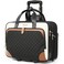 Arcoyard Rolling Laptop Bag Rolling Briefcase for Women with Waterproof Pocket 16 Inch Computer Bag Underseat Carry On Luggage with Wheels for Work Travel Business Lightweight Beige Brown