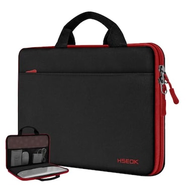 Hseok Laptop Case 13314 Inch SleeveTSA Shockproof Computer HandbagCompatible with MacBook NeoPro 14 M5M4M3M2M1All Models 133 MacBook AirProXPS 1314Most 1314 NotebooksRed Edge