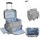 LIWSHWZ Rolling Teacher Tote BagWheeled Teacher Bag with Detachable Dolly File Teacher ToteFits for 156 Padded Laptop SleeveLarge Roller Briefcase for TeachingOfficeCraftNurseGrey