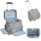 LIWSHWZ Rolling Teacher Tote BagWheeled Teacher Bag with Detachable Dolly File Teacher ToteFits for 156 Padded Laptop SleeveLarge Roller Briefcase for TeachingOfficeCraftNurseGrey