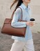 LOVEVOOK Laptop Bag for Women Work Tote 156 Inch Briefcase Messenger Bag Waterproof Business Office Professional Large Capacity Handbag Shoulder BagBrown