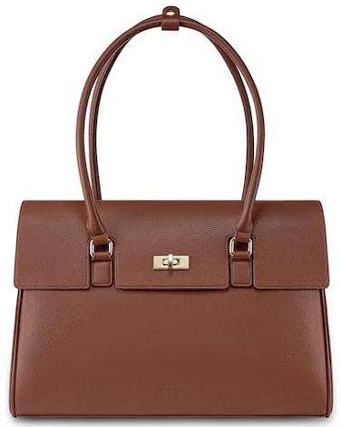 LOVEVOOK Laptop Bag for Women Work Tote 156 Inch Briefcase Messenger Bag Waterproof Business Office Professional Large Capacity Handbag Shoulder BagBrown