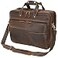 Texbo Large Leather Business Briefcase for Men 18 Full Grain Leather Laptop Case Messenger Bag Fits 173 Laptop Dark Brown