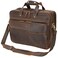 Texbo Large Leather Business Briefcase for Men 18 Full Grain Leather Laptop Case Messenger Bag Fits 173 Laptop Dark Brown