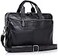 Komal's Passion Leather Leather briefcase 18 Inch Laptop Messenger Bags for Men and Women Best Office briefcase Satchel Bag Black