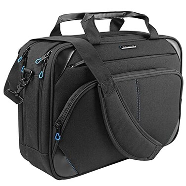 KROSER Laptop Bag 156 Inch Briefcase Messenger Bag Water Repellent Computer Case Shoulder Bag Durable Tablet Sleeve for BusinessCollegeWomenMen BlackBlue