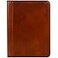 Time Resistance Leather Portfolio A4 Document Folder Italian Handcrafted Padfolio Organizer Cognac Brown Gift Box Included