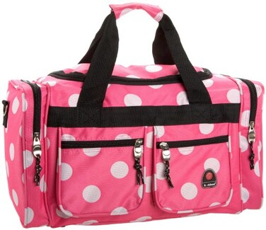 Rockland 19 Polyester Duffel Bag Pink Dot