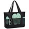 VASCHY Beach Bag for WomenMen Foldable Waterproof Sandproof Beach Tote with ZipperMesh Pockets for VocationCruiseGymTravel Black