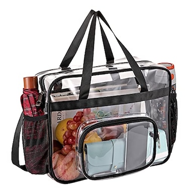 OneBanane UEOE Clear Bags Stadium ApprovedSee Through Tote BagShoulder Strap Large Transparent Bag