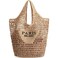Hommtina Breathable Straw Mesh Beach Tote Bag Foldable Summer Bag for Vacation