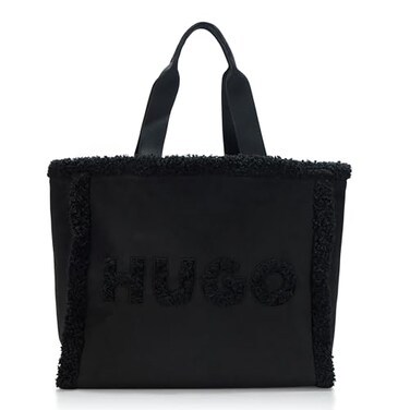 HUGO Becky Teddy Tote bag black jade One Size