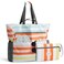 G4Free Beach Bag Waterproof Sandproof Beach Tote Bag Large Capacity Foldable for Women Rainbow
