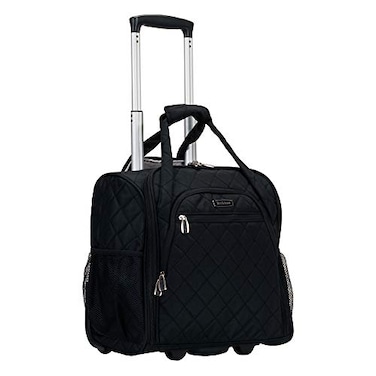 Rockland Melrose Upright Wheeled Underseater CarryOn Luggage Black