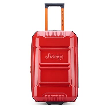 Jeep JH003B Hardside Expandable Luggage with Two Wheels Tomato CarryOn 21 Inch