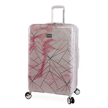 bebe Womens Luggage Alana 29 Hardside Check in Pink Marble