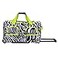Rockland 22 Polyester Rolling Duffel Bag Lime Zebra