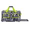 Rockland 22 Polyester Rolling Duffel Bag Lime Zebra