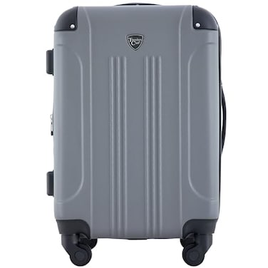 Travelers Club Chicago Hardside Expandable Spinner Luggage Charcoal 2022in with wheels CarryOn
