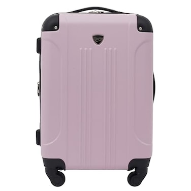 Travelers Club Chicago Hardside Expandable Spinner Luggage Lilac 22 CarryOn