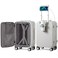 mixi Carry On Luggage with Cup Phone Holder and Charger Hard Shell Suitcases with Spinner Wheels 20 Inch Smoke White