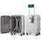 mixi Carry On Luggage with Cup Phone Holder and Charger Hard Shell Suitcases with Spinner Wheels 20 Inch Smoke White