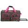 Rockland 22 Polyester Rolling Duffel Bag Pink Leopard