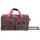 Rockland 22 Polyester Rolling Duffel Bag Pink Leopard