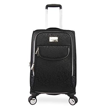 BEBE Carissa 21 Expandable Spinner Carryon CarryOn Luggage Bebe Tossed Black