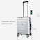 KROSER Hardside Expandable Carry On Luggage with Spinner Wheels Builtin TSA Lock Durable Suitcase Rolling Luggage with USB Port CarryOn 20Inch Silver Grey