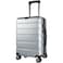 KROSER Hardside Expandable Carry On Luggage with Spinner Wheels Builtin TSA Lock Durable Suitcase Rolling Luggage with USB Port CarryOn 20Inch Silver Grey