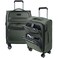 KROSER Softside Expandable Carry On Luggage with Front Business Pockets20 Inch Suitcases with Spinner Wheels Builtin TSA Lock Durable Suitcase Rolling Luggage with USB Port Army Green
