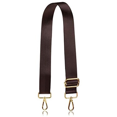 A ALLZEDREAM Allzedream Wide Purse Strap Replacement Crossbody Shoulder Bag Adjustable Chocolate