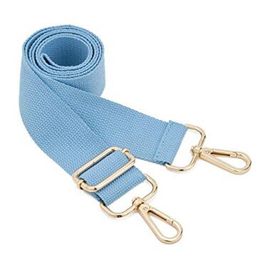 DEVPSISRWide Shoulder Strap Replacement Adjustable Belt Canvas Bag Crossbody Handbag Light Blue