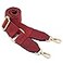 DEVPSISR Wide Shoulder Purse Strap Replacement Adjustable Belt Canvas Bag Crossbody Handbag Leather BuckleWine red