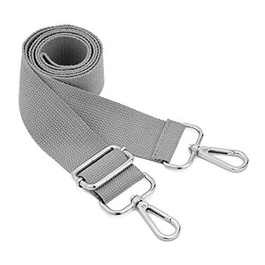 DEVPSISR Wide Shoulder Purse Strap Replacement Adjustable Belt Canvas Bag Crossbody Handbag Silver BuckleGray