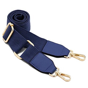 DEVPSISR Wide Shoulder Purse Strap Replacement Adjustable Belt Canvas Bag Crossbody Handbag Leather BuckleBlue