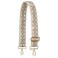A ALLZEDREAM ALLZEDREAM Purse Strap Crossbody Replacement Handbag Shoulder Bag 2 Wide Adjustable Embroidered Lace Sequins Diamond Beige