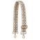A ALLZEDREAM ALLZEDREAM Purse Strap Crossbody Replacement Handbag Shoulder Bag 2 Wide Adjustable Embroidered Lace Sequins Diamond Beige