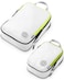 TRIPPED Travel Gear Compression Packing Cubes for Travel 2Piece Lightweight Packing Cubes Set for CarryOn Luggage Backpacks White and Green