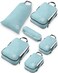 TRIPPED Travel Gear Compression Packing Cubes for Travel 6Piece Lightweight Packing Cubes Set for CarryOn Luggage Backpacks Dusty TealWhite