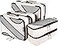BAGAIL 6 Set Packing CubesTravel Luggage Packing Organizers6Set Beige