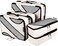 BAGAIL 6 Set Packing CubesTravel Luggage Packing Organizers6Set Beige