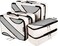BAGAIL 6 Set Packing CubesTravel Luggage Packing Organizers6Set Beige