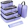 BAGAIL 6 Set Packing CubesTravel Luggage Packing Organizers5setLaundry bag Lavender